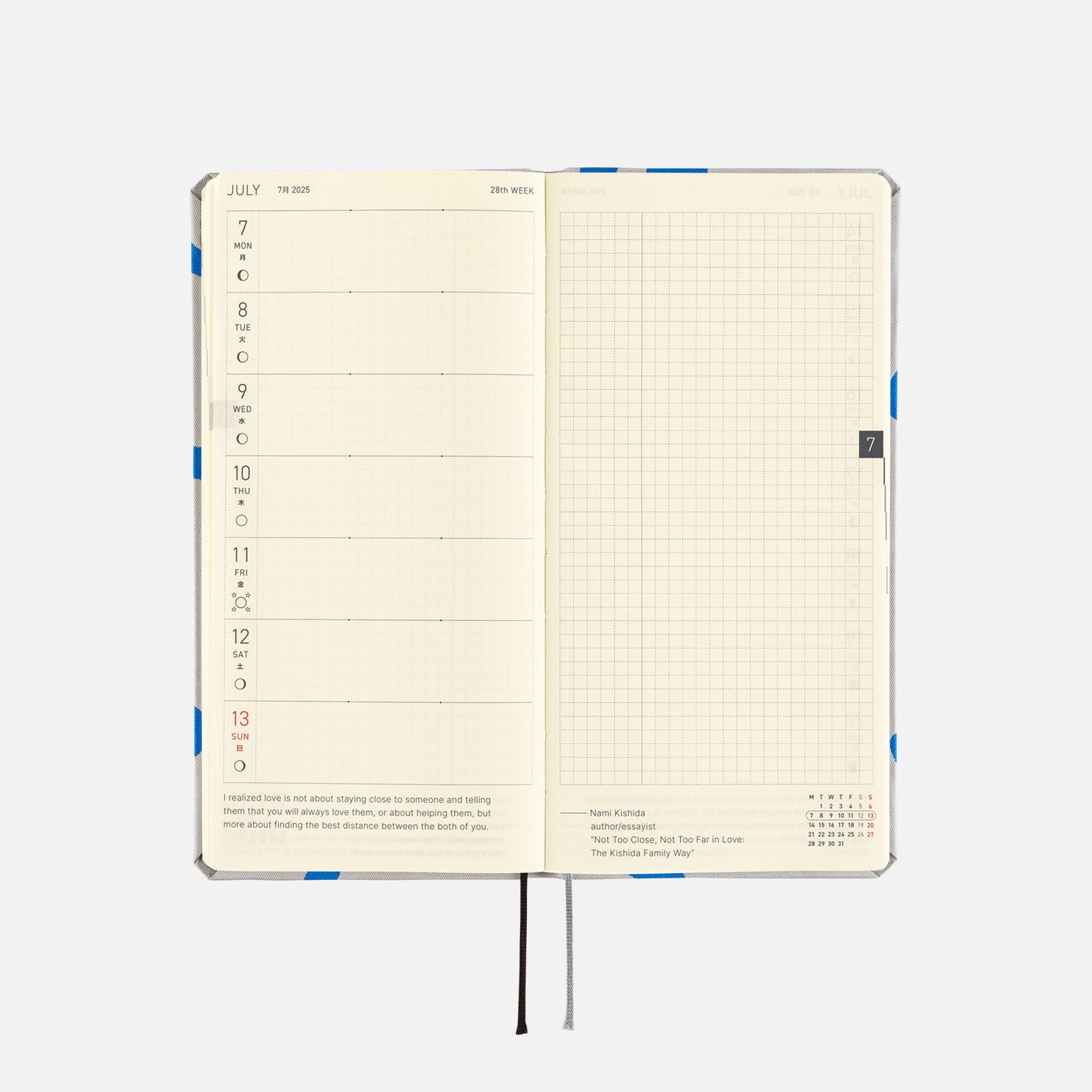 Hobonichi Techo 2025 - Weeks/Wallet Planner Book - PAMM: Thanks Sea (English/Monday Start/January Start) - Free shipping to US and Canada - Vancouver Buchan’s Kerrisdale Stationery Store