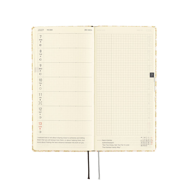 Hobonichi Techo 2025 - Weeks/Wallet Planner Book - Shirt Fabric: Harvest Plaid (English/Monday Start/January Start) - Free shipping to US and Canada - Vancouver Buchan’s Kerrisdale Stationery Store
