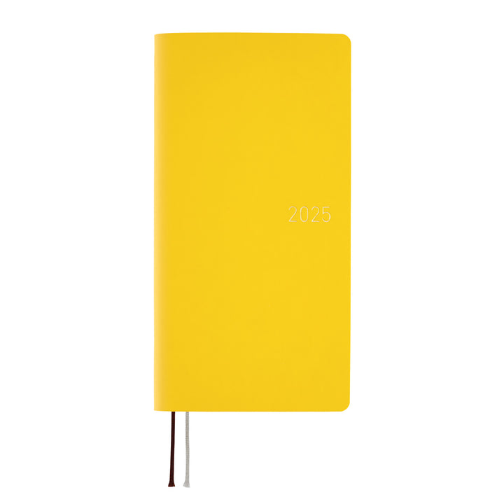 Hobonichi Techo 2025 - Weeks/Wallet Planner Book - Smooth: Mustard (English/Monday Start/January Start)