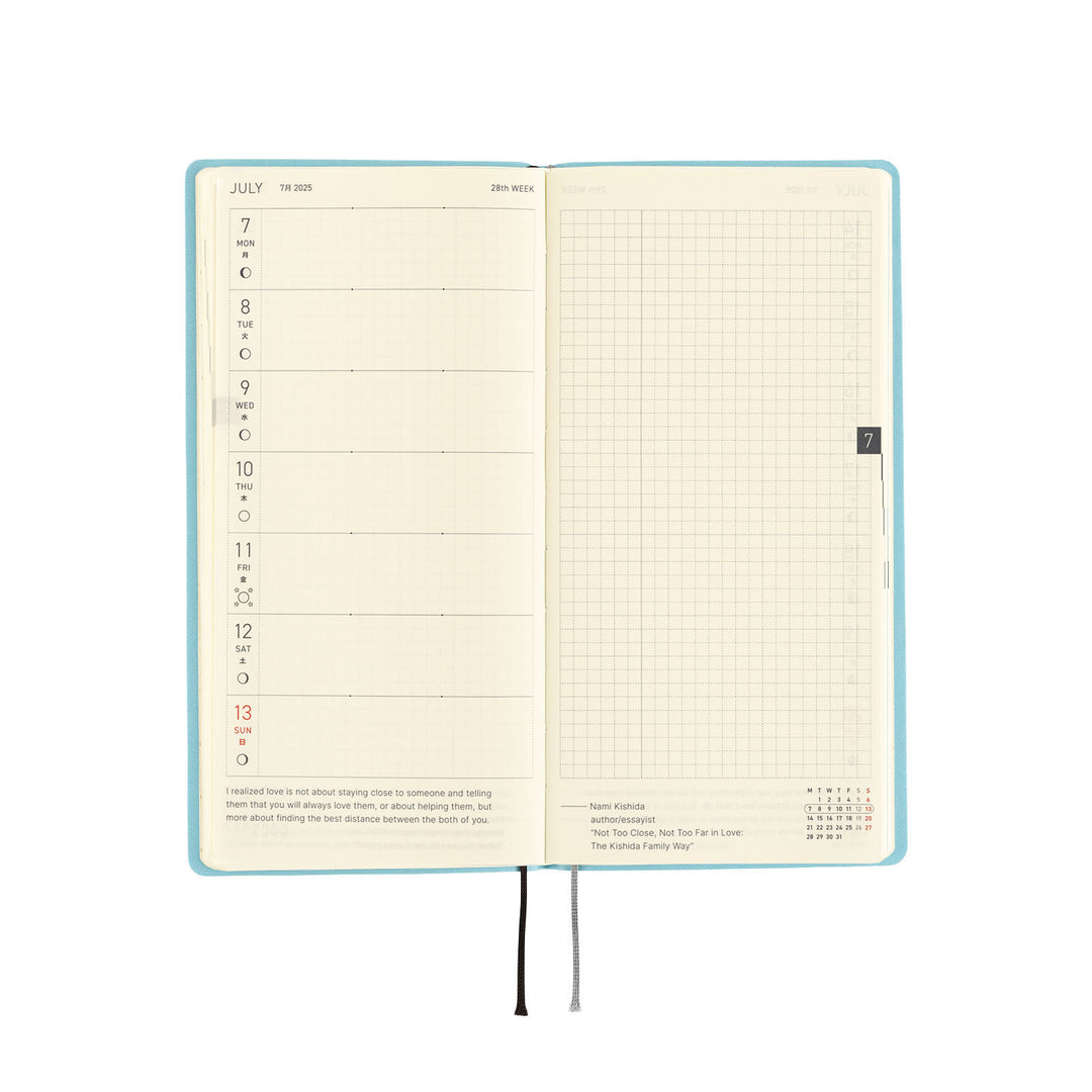 Hobonichi Techo 2025 - Weeks/Wallet Planner Book - Smooth: Vanilla Soda (English/Monday Start/January Start)