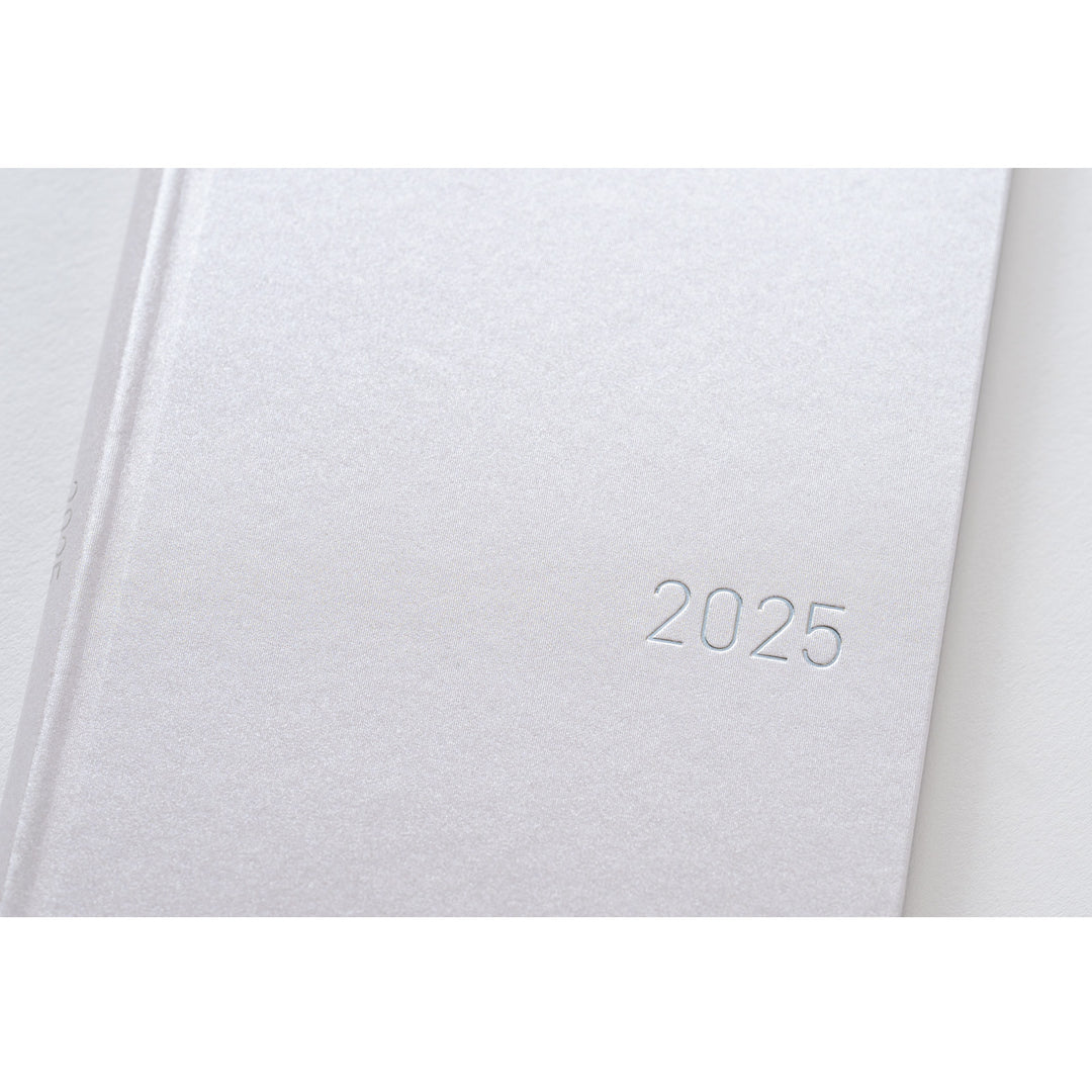 Hobonichi Techo 2025 - Weeks/Wallet Planner Book - Paper Series: Platinum White (English/Monday Start/January Start) 