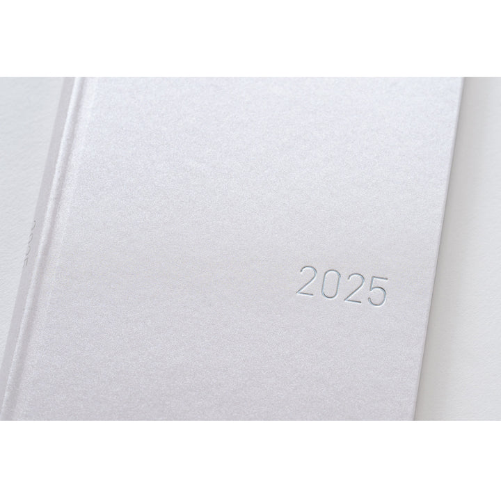 Hobonichi Techo 2025 - Weeks/Wallet Planner Book - Paper Series: Platinum White (English/Monday Start/January Start) 