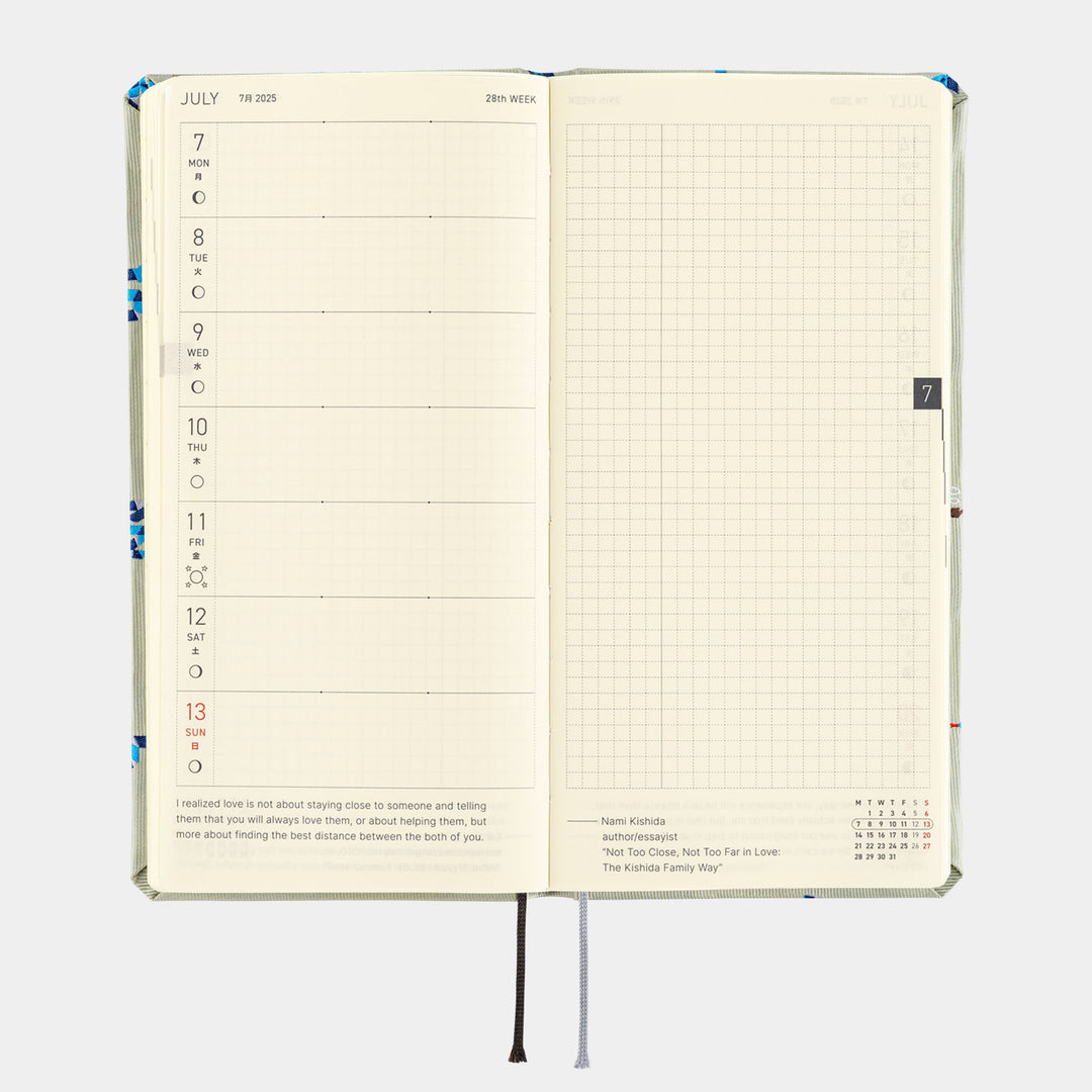 Hobonichi Techo 2025 - Weeks MEGA Planner Book - Bow & Tie: Snake Toy (English/Monday Start/January Start)