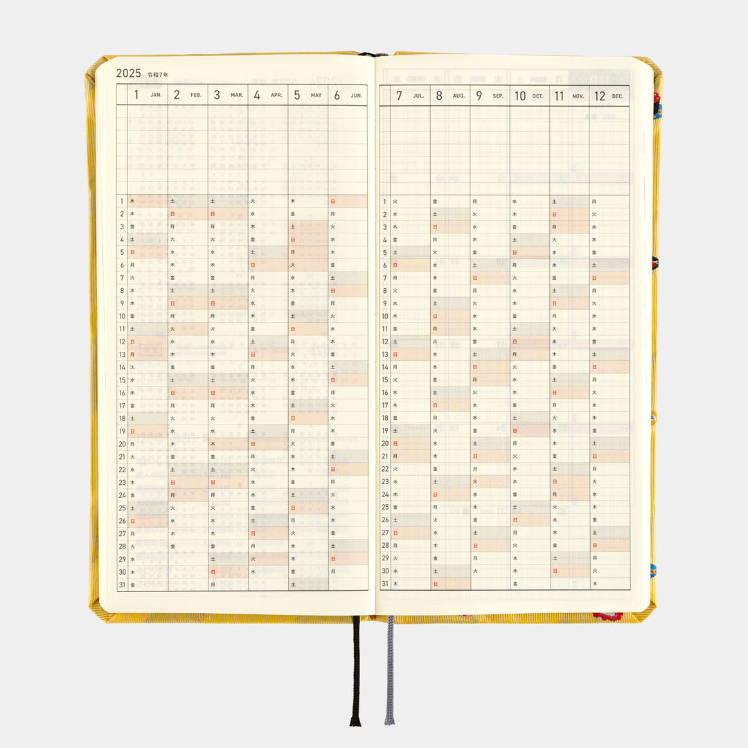 Hobonichi Techo 2025 - Weeks MEGA Planner Book - Bow & Tie: Sushi (English/Monday Start/January Start)