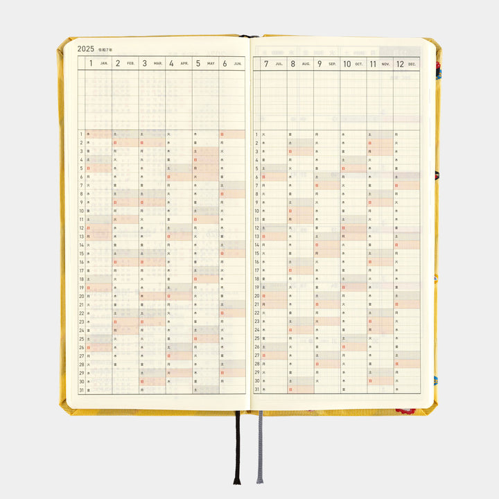 Hobonichi Techo 2025 - Weeks MEGA Planner Book - Bow & Tie: Sushi (English/Monday Start/January Start)