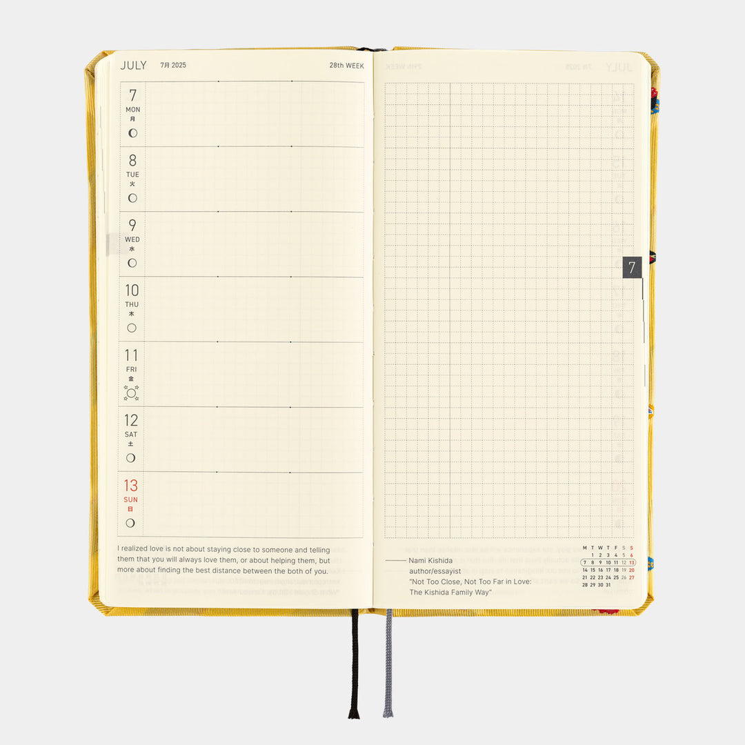 Hobonichi Techo 2025 - Weeks MEGA Planner Book - Bow & Tie: Sushi (English/Monday Start/January Start)