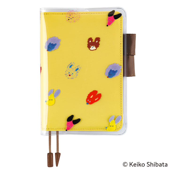 Hobonichi Techo 2025 - Cover on Cover for A6 Size (Dog Ears Fluttering in the Wind) - Keiko Shibata