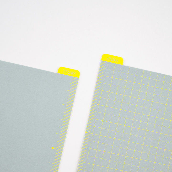 Hobonichi Techo 2025 - Pencil Board (A5 Cousin/A6 Original/Weeks) - Ice Gray x Yellow