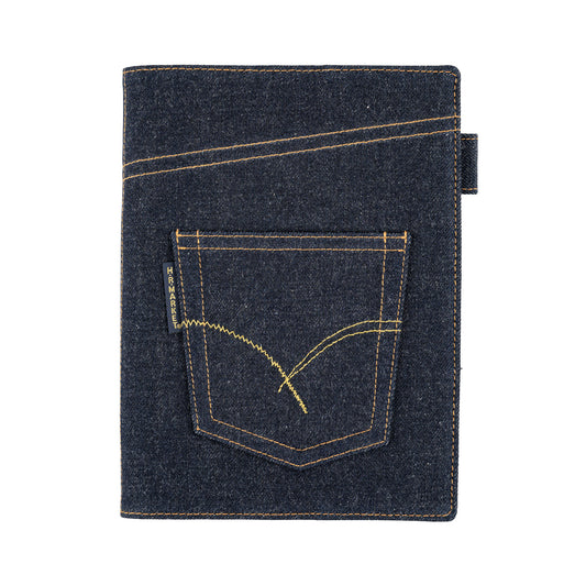 Hobonichi Techo 2025 - 5-Year Techo - A5 Cover Only - Hollywood Ranch Market: Indigo Jeans Pocket - Free shipping to US and Canada - Vancouver Buchan’s Kerrisdale Stationery Store