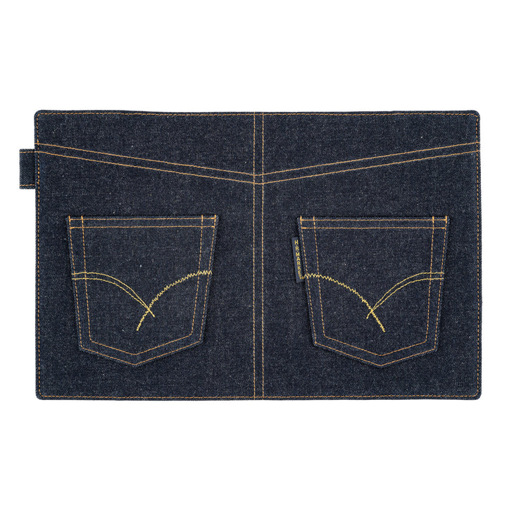 Hobonichi Techo 2025 - 5-Year Techo - A5 Cover Only - Hollywood Ranch Market: Indigo Jeans Pocket - Free shipping to US and Canada - Vancouver Buchan’s Kerrisdale Stationery Store