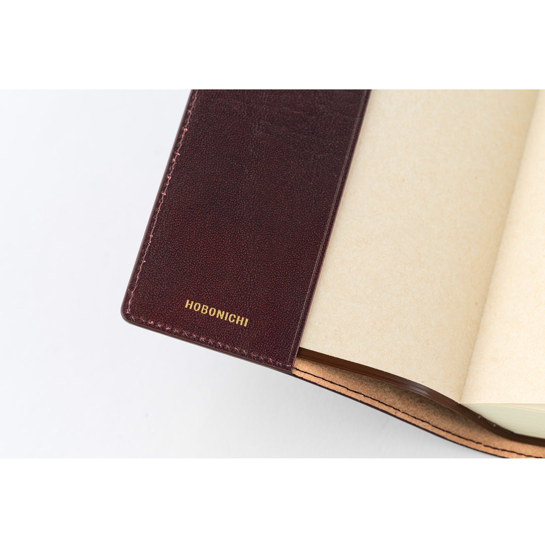 Hobonichi Techo 2025 - 5-Year Techo - A5 Cover Only - Leather: Dark Cherry - Free shipping to US and Canada - Vancouver Buchan’s Kerrisdale Stationery Store