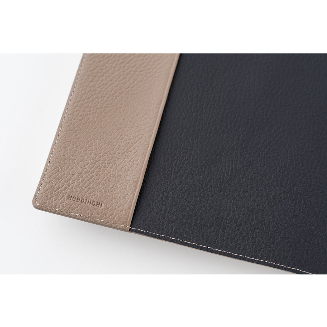 Hobonichi Techo 2025 - 5-Year Techo - A6 Cover Only - Leather: Beige & Navy - Free shipping to US and Canada - Vancouver Buchan’s Kerrisdale Stationery Store