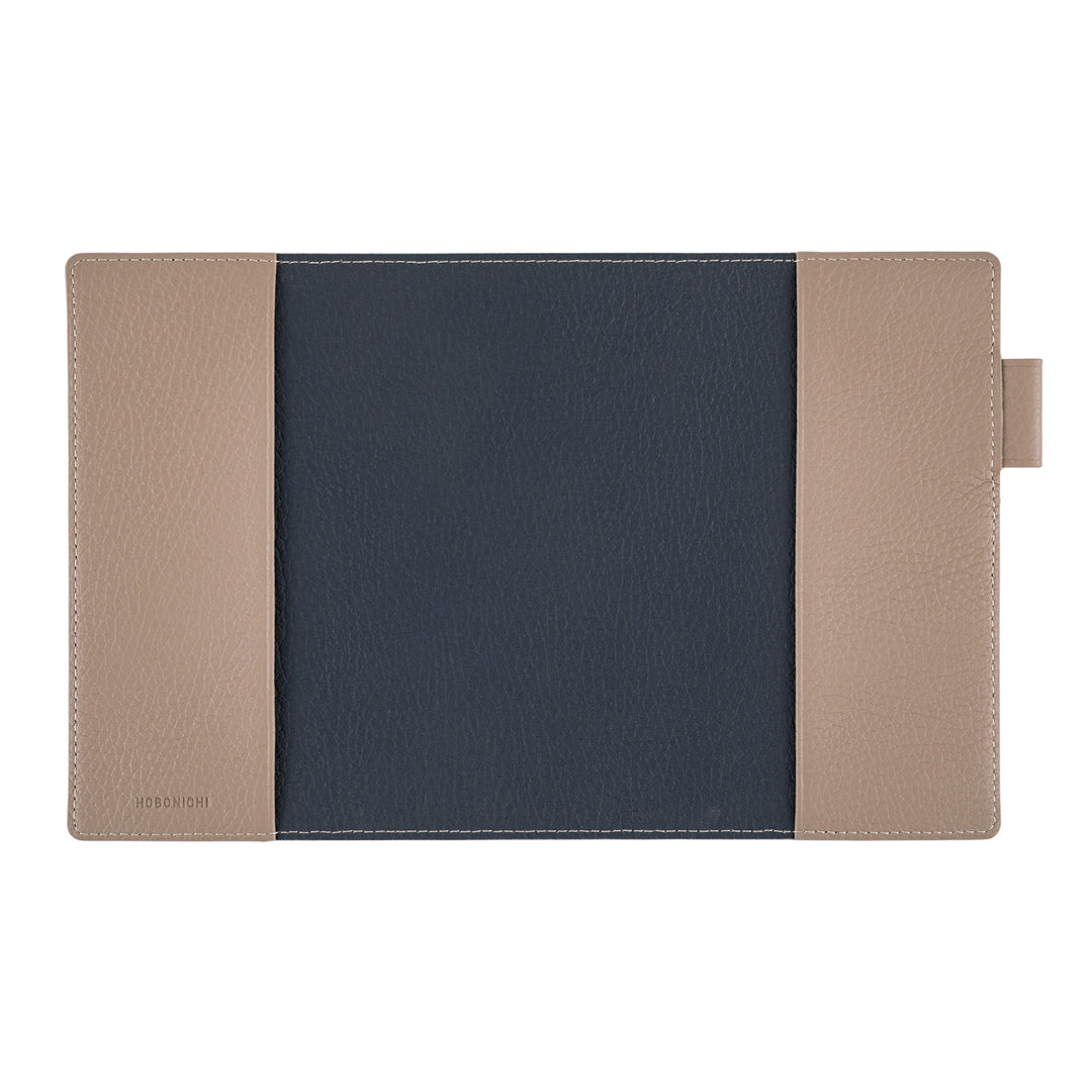 Hobonichi Techo 2025 - 5-Year Techo - A6 Cover Only - Leather: Beige & Navy - Free shipping to US and Canada - Vancouver Buchan’s Kerrisdale Stationery Store