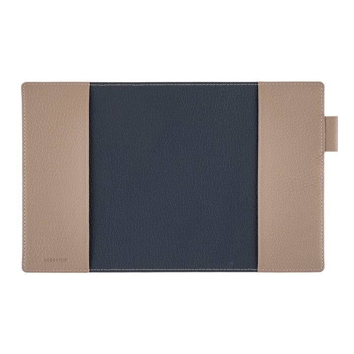 Hobonichi Techo 2025 - 5-Year Techo - A6 Cover Only - Leather: Beige & Navy - Free shipping to US and Canada - Vancouver Buchan’s Kerrisdale Stationery Store