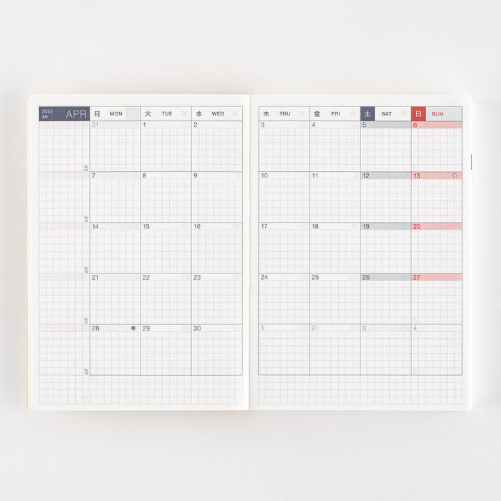 Hobonichi Techo 2025 - Original (A6) Planner Book - English/January Start/Monday Start - Free shipping to US and Canada - Vancouver Buchan’s Kerrisdale Stationery Store