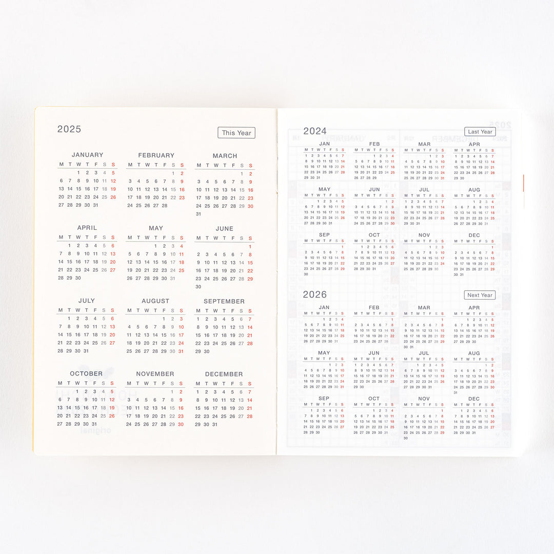 Hobonichi Techo 2025 - Original (A6) Planner Book - English/January Start/Monday Start - Free shipping to US and Canada - Vancouver Buchan’s Kerrisdale Stationery Store