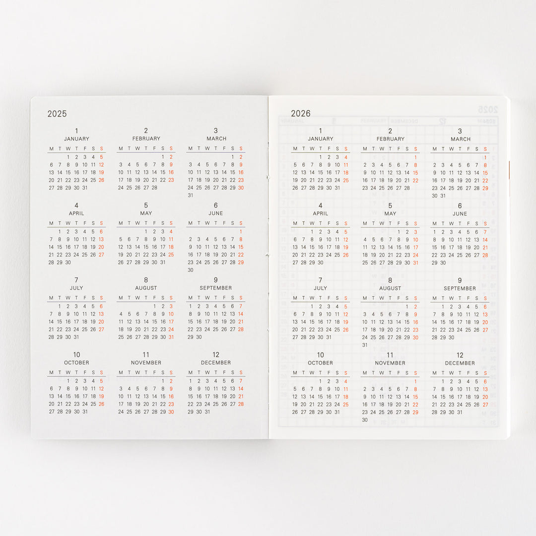 Hobonichi Techo 2025 - A6 Planner Book - English/January Start/Monday Start - Free shipping to US and Canada - Vancouver Buchan’s Kerrisdale Stationery Store