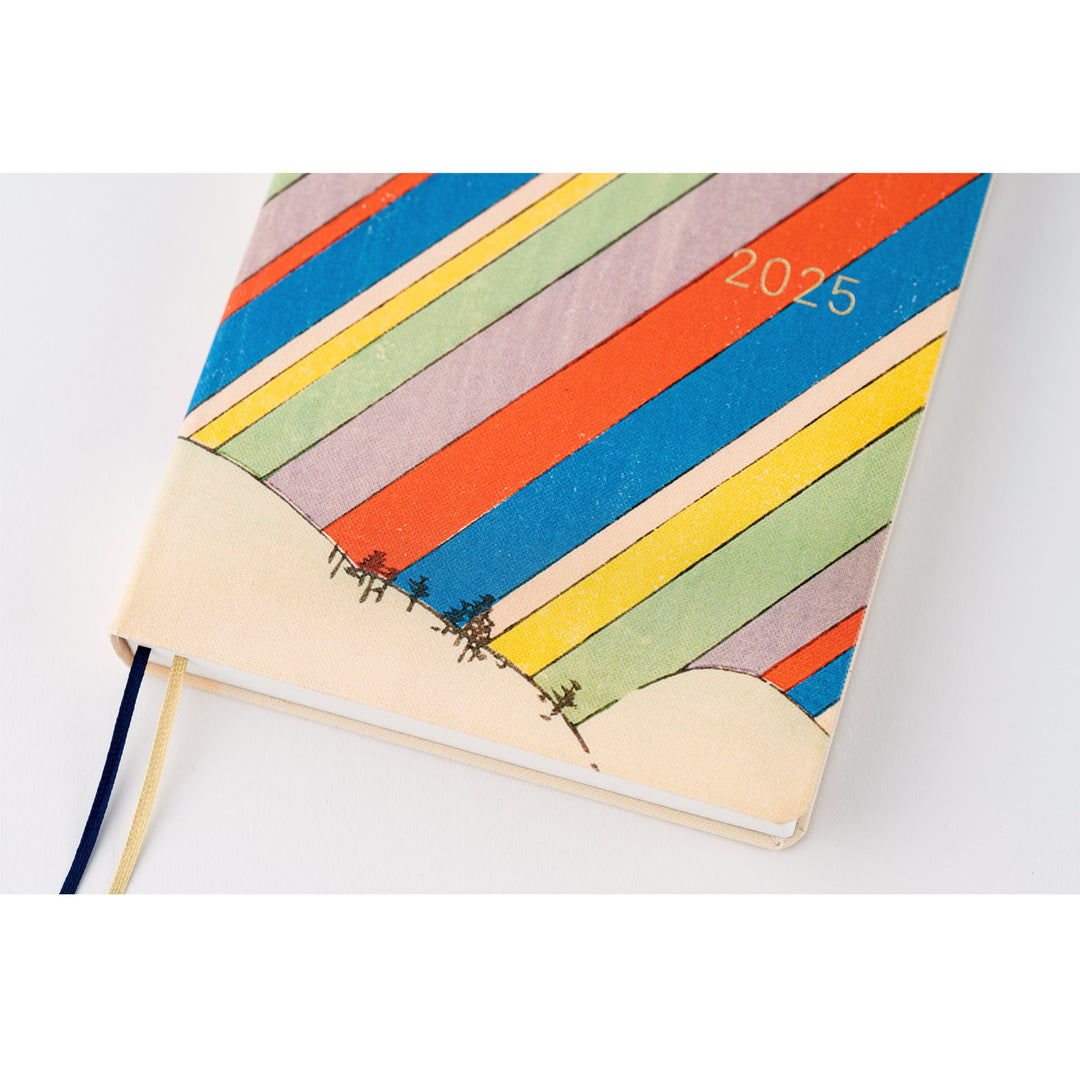 Hobonichi Techo 2025 -  Original (A6) HON Planner Book - Unsodo: Bijutsukai (Rainbow) - English/January Start/Monday Start - Free shipping to US and Canada - Vancouver Buchan’s Kerrisdale Stationery Store