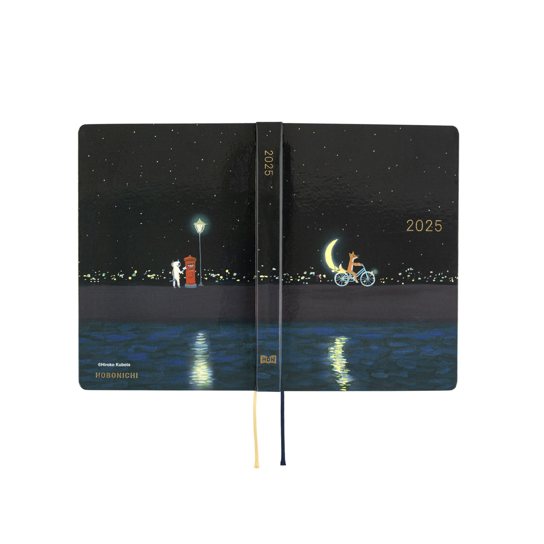 Hobonichi Techo 2025 -  Original (A6) HON Planner Book - Hiroko Kubota: Crescent Moon Delivery - English/January Start/Monday Start - Free shipping to US and Canada - Vancouver Buchan’s Kerrisdale Stationery Store