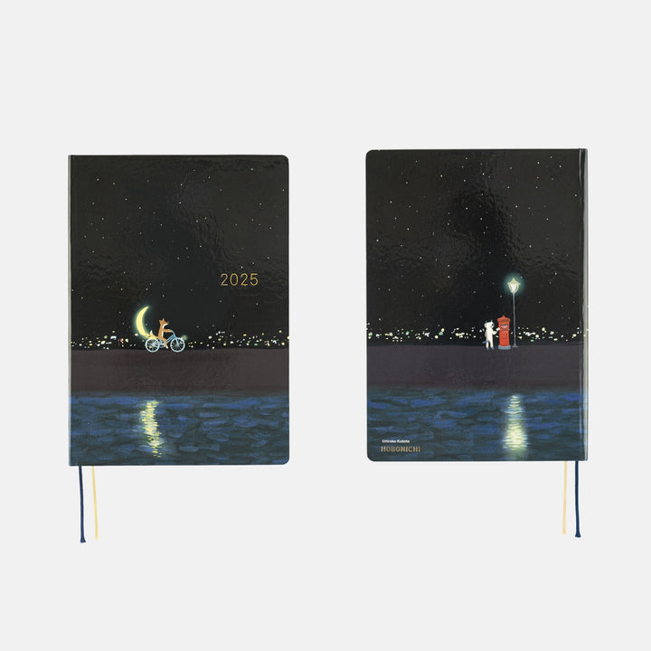 Hobonichi Techo 2025 -  Cousin (A5) HON Planner Book - Hiroko Kubota: Crescent Moon Delivery - English/January Start/Monday Start - Free shipping to US and Canada - Vancouver Buchan’s Kerrisdale Stationery Store