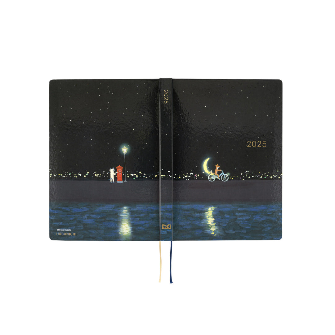 Hobonichi Techo 2025 -  Cousin (A5) HON Planner Book - Hiroko Kubota: Crescent Moon Delivery - English/January Start/Monday Start - Free shipping to US and Canada - Vancouver Buchan’s Kerrisdale Stationery Store