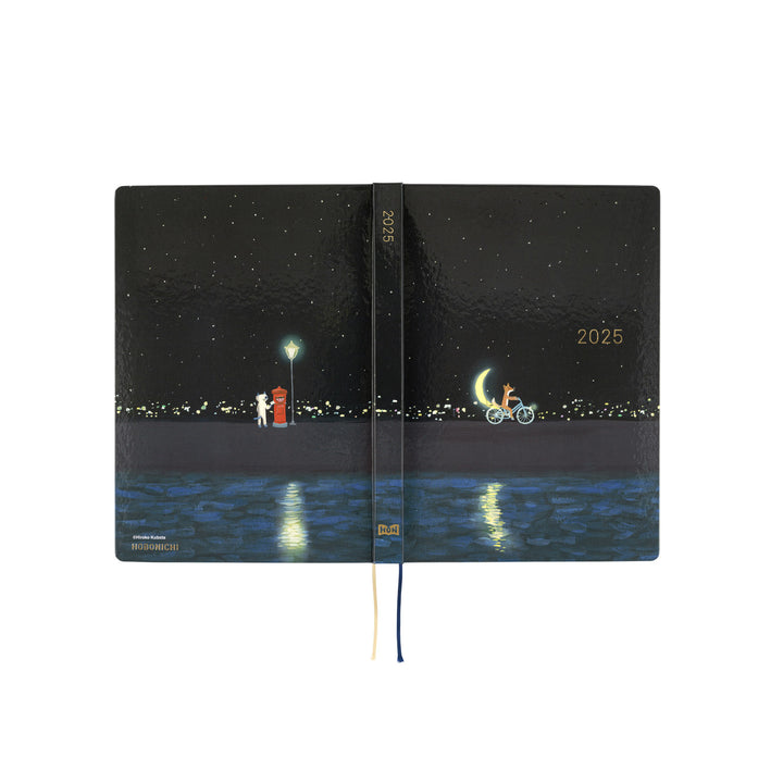 Hobonichi Techo 2025 -  Cousin (A5) HON Planner Book - Hiroko Kubota: Crescent Moon Delivery - English/January Start/Monday Start - Free shipping to US and Canada - Vancouver Buchan’s Kerrisdale Stationery Store