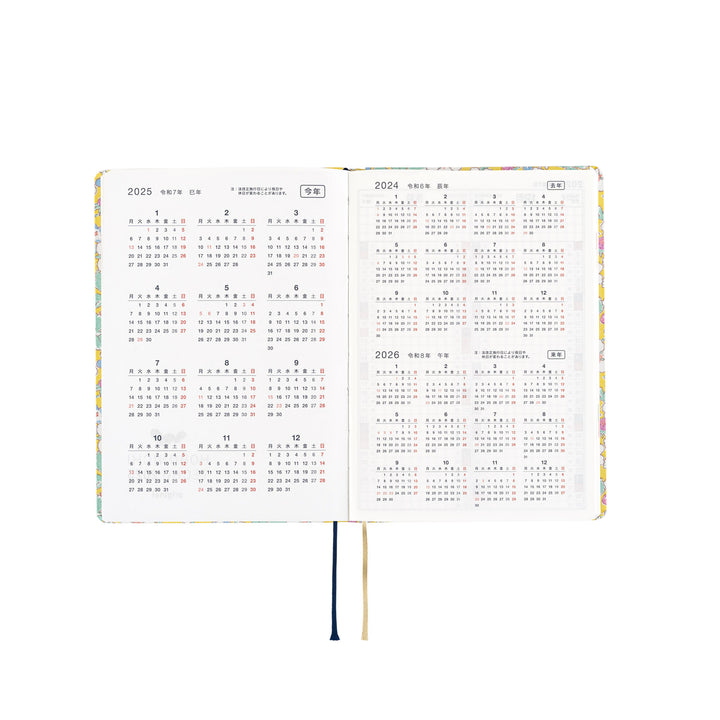 Hobonichi Techo 2025 -  Original (A6) HON Planner Book - Liberty Fabrics: Paysanne Blossom - English/January Start/Monday Start - Free shipping to US and Canada - Vancouver Buchan’s Kerrisdale Stationery Store