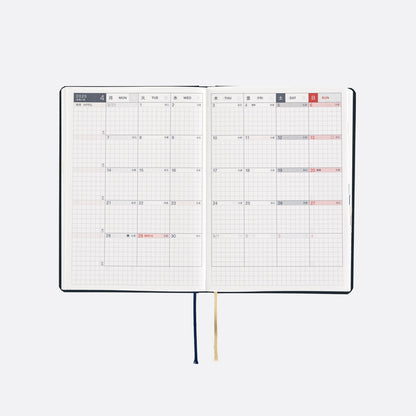 Hobonichi Techo 2025 -  Original (A6) HON Planner Book - Slash (Navy) - English/January Start/Monday Start - Free shipping to US and Canada - Vancouver Buchan’s Kerrisdale Stationery Store