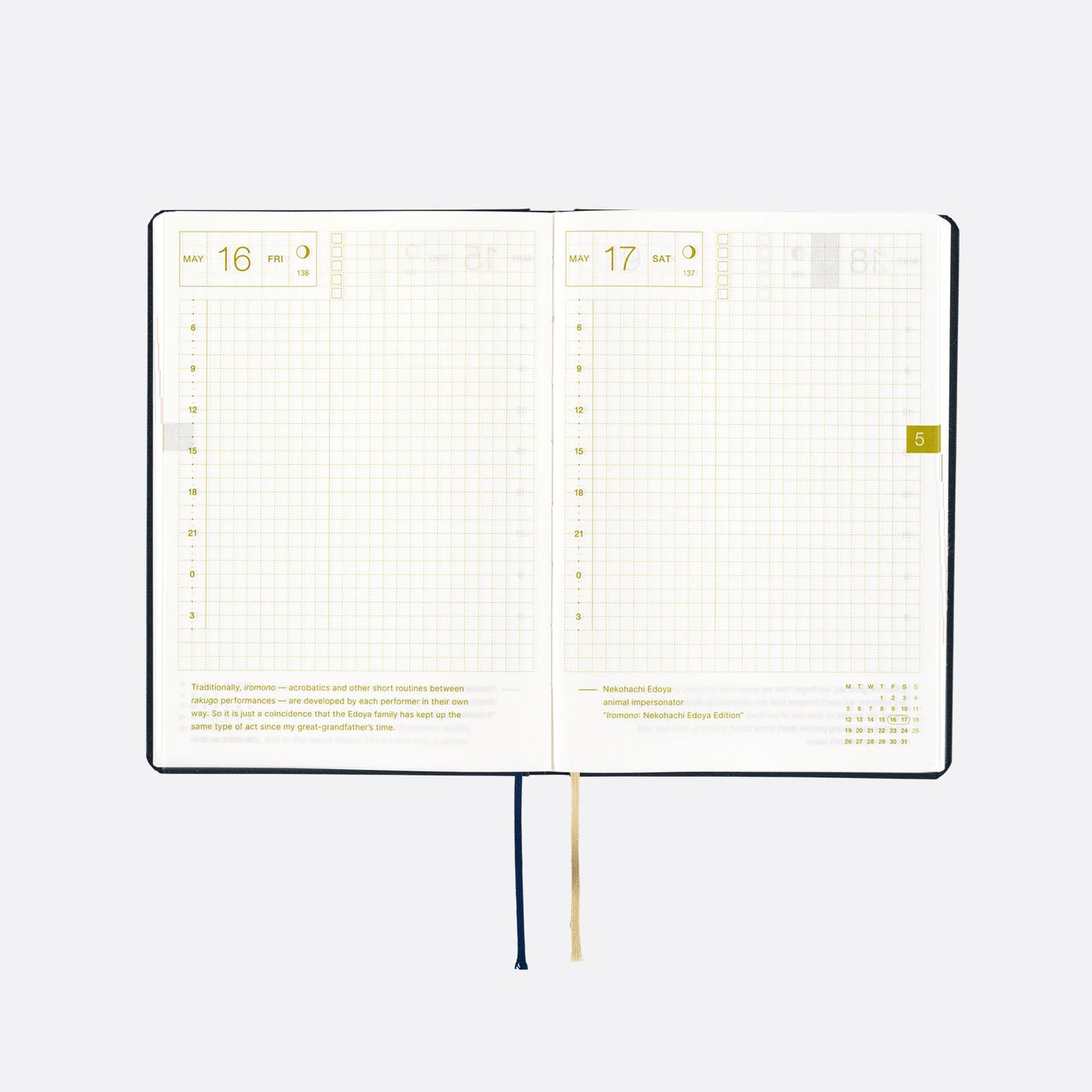 Hobonichi Techo 2025 -  Original (A6) HON Planner Book - Slash (Navy) - English/January Start/Monday Start - Free shipping to US and Canada - Vancouver Buchan’s Kerrisdale Stationery Store