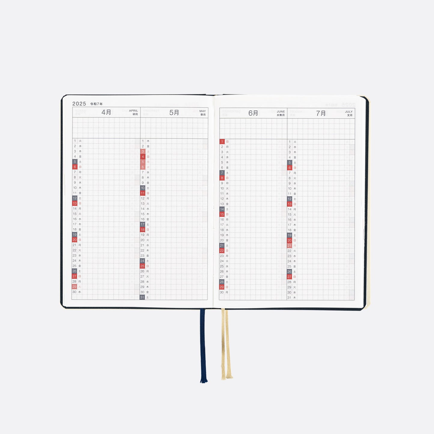 Hobonichi Techo 2025 -  Original (A6) HON Planner Book - Slash (Navy) - English/January Start/Monday Start - Free shipping to US and Canada - Vancouver Buchan’s Kerrisdale Stationery Store