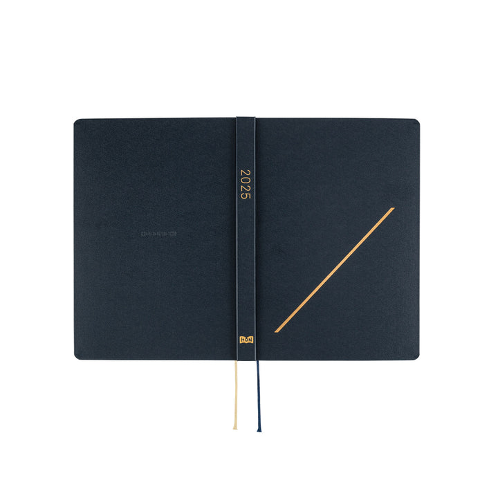 Hobonichi Techo 2025 -  Cousin (A5) HON Planner Book - Slash (Navy) - English/January Start/Monday Start - Free shipping to US and Canada - Vancouver Buchan’s Kerrisdale Stationery Store