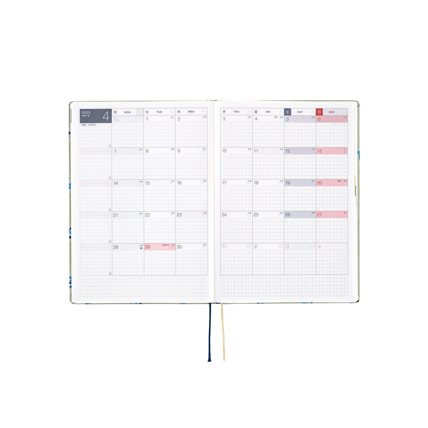 Hobonichi Techo 2025 -  Original (A6) HON Planner Book - Bow & Tie: Snake Toy - English/January Start/Monday Start - Free shipping to US and Canada - Vancouver Buchan’s Kerrisdale Stationery Store