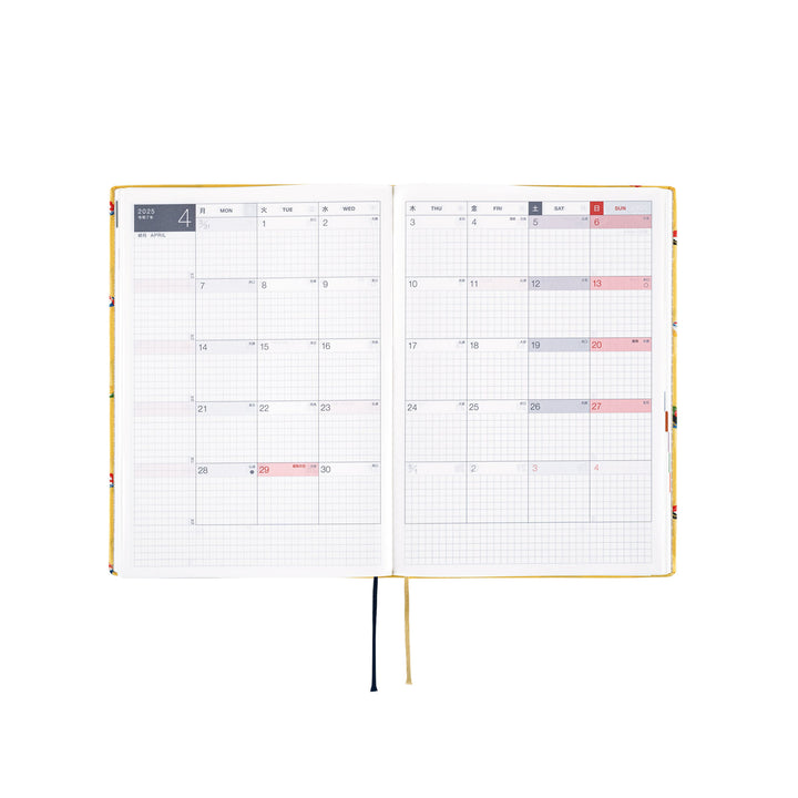 Hobonichi Techo 2025 -  Cousin (A5) HON Planner Book - Bow & Tie: Sushi - English/January Start/Monday Start - Free shipping to US and Canada - Vancouver Buchan’s Kerrisdale Stationery Store