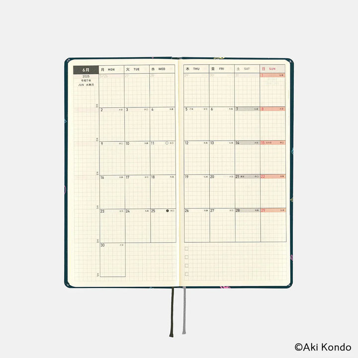 Hobonichi Techo Weeks - Japanese - Yumi Kitagishi: Beautiful Wallpaper - 2025 Apr Start