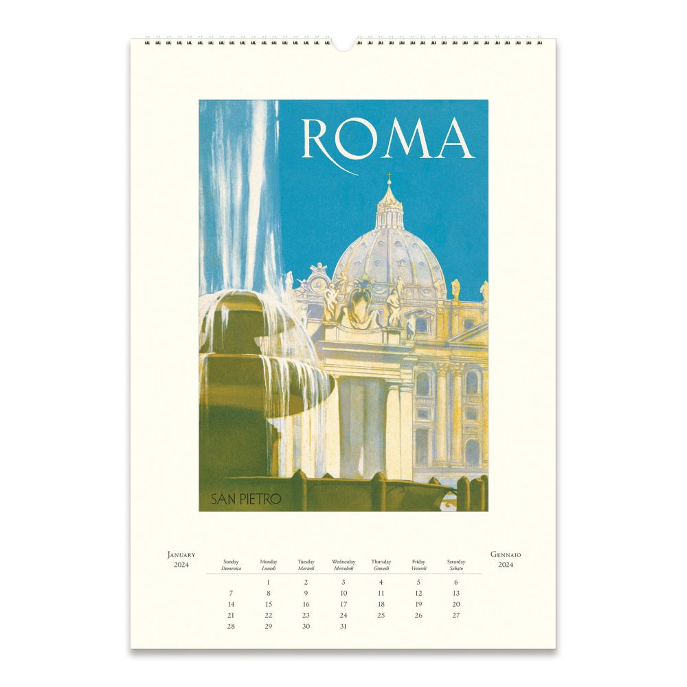 CAVALLINI & CO - 2024 - Vintage Poster Wall Calendar - ITALIA