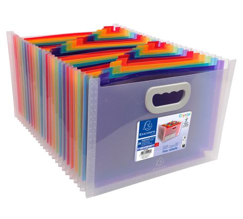 EXACOMPTA - Crystal Expanding File - 24 Compartments