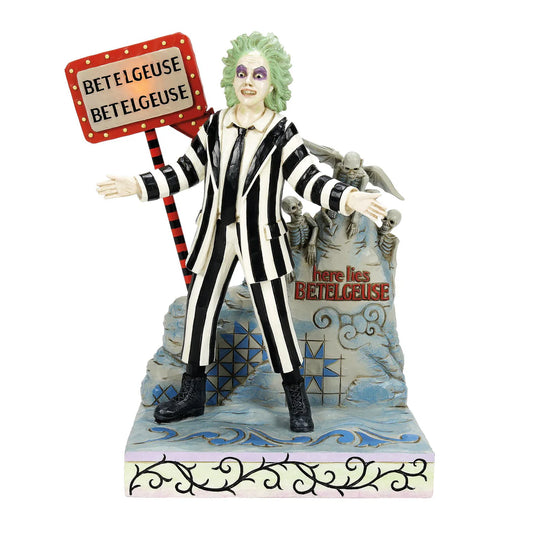 Jim Shore - Beetlejuice LED Sign and Gravestone - Figurine