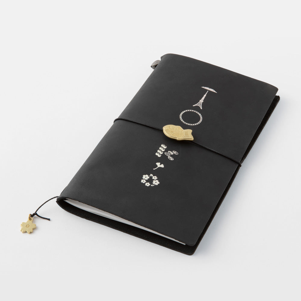 TRAVELER'S COMPANY JAPAN (MIDORI) - Traveler's Notebook 2024 TOKYO EDITION - Brass Charm - Free shipping to US and Canada - Buchan's Kerrisdale Stationery
