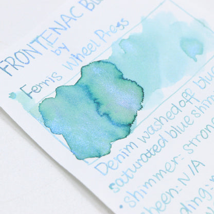 FERRIS WHEEL PRESS - Fountain Pen Ink 38 ml - Frontenac Blue Ink Swatches - Free Shipping to US and Canada