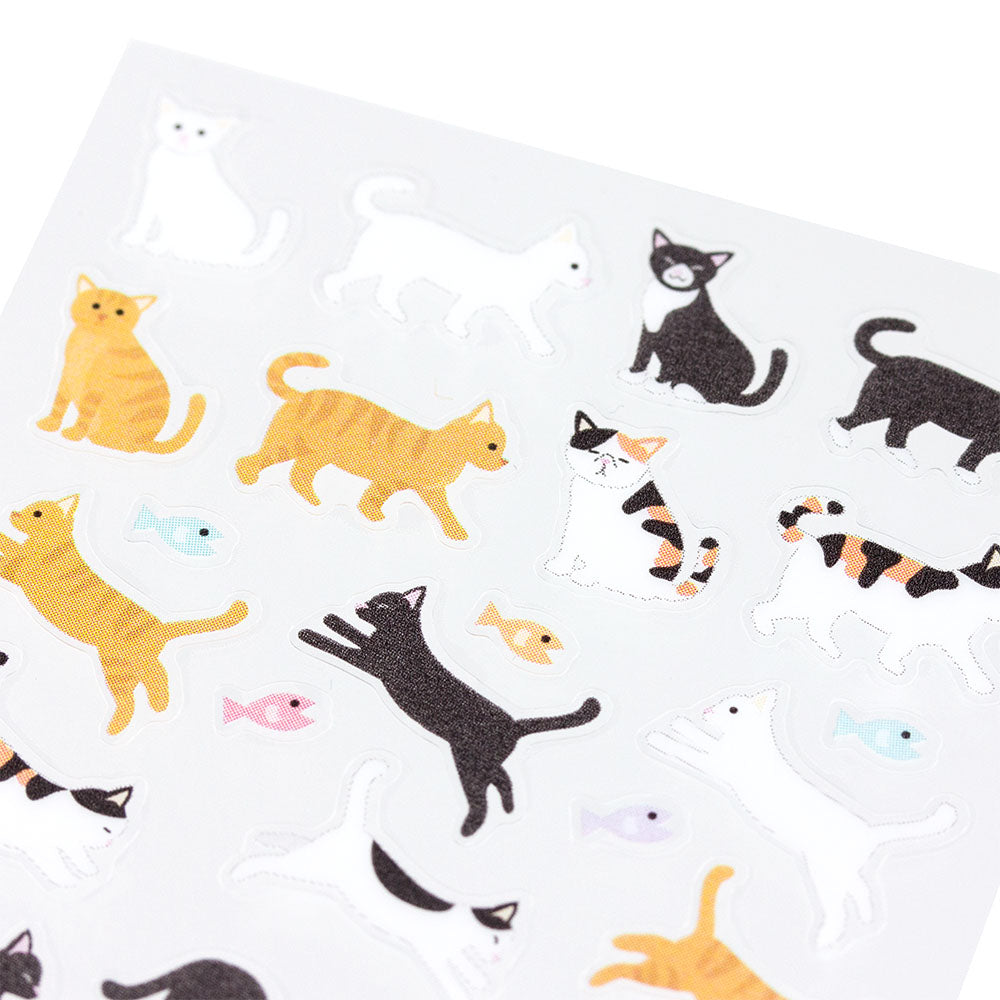 Midori - Sticker 2277 - Cat - For Weekly and Monthly planners - Corner Stickers for Journaling