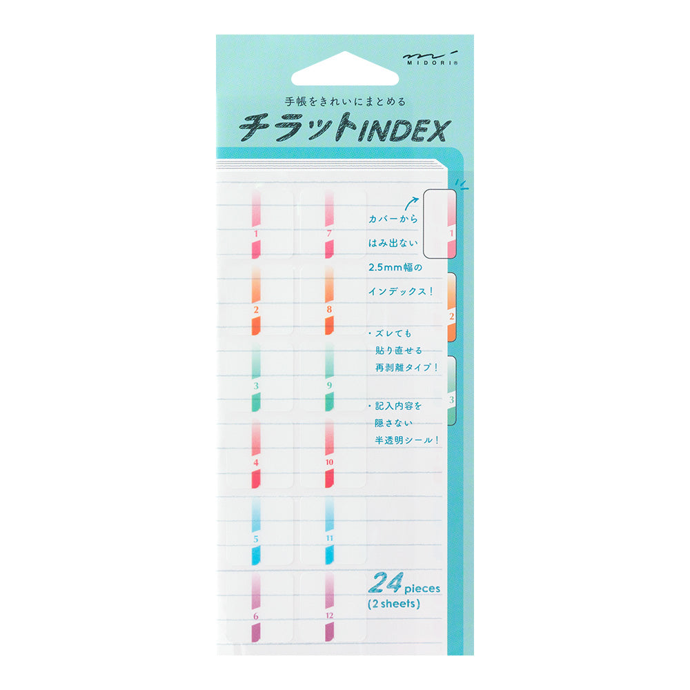 Midori - Index Label Chiratto - Number Color