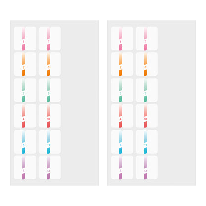 Midori - Index Label Chiratto - Number Color