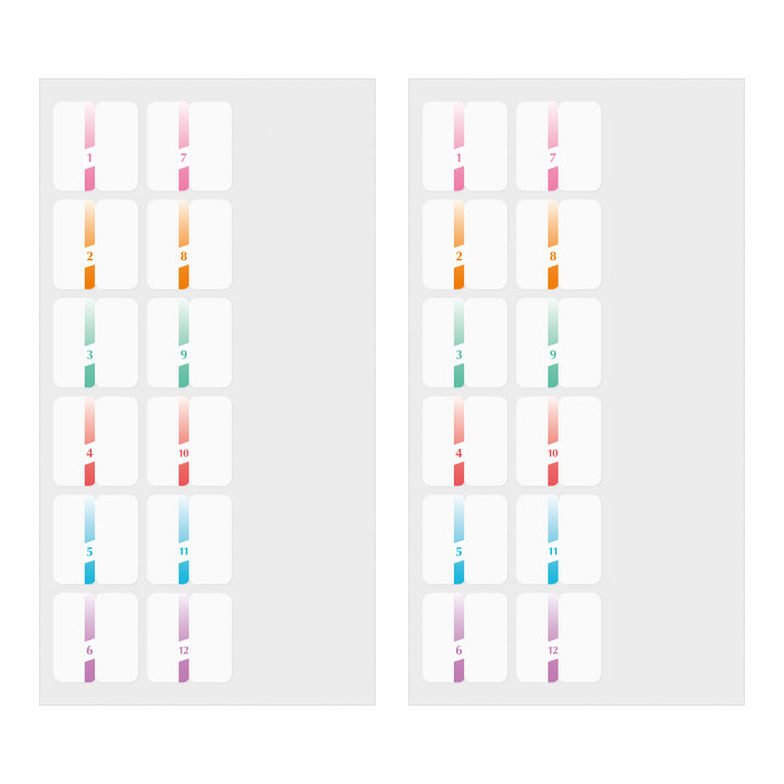 Midori - Index Label Chiratto - Number Color