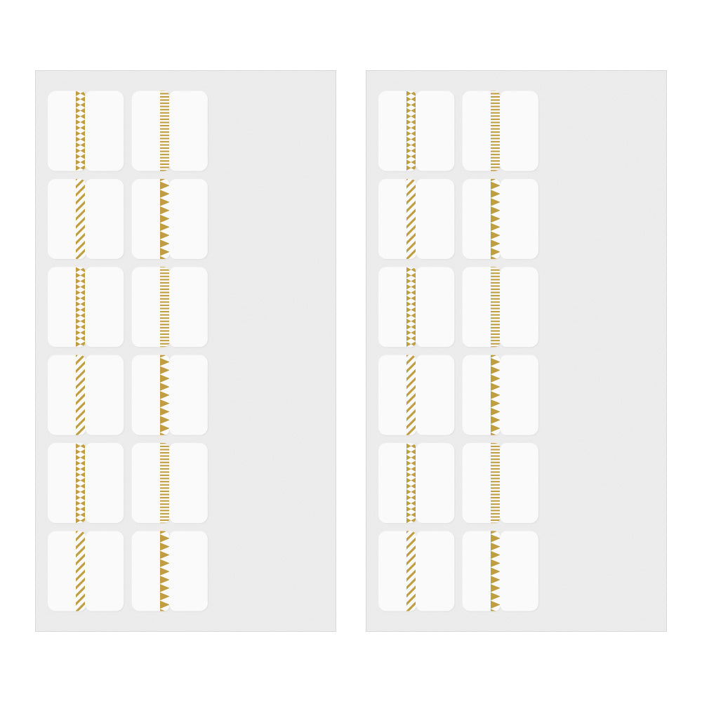 Midori - Index Label Chiratto - Pattern Gold