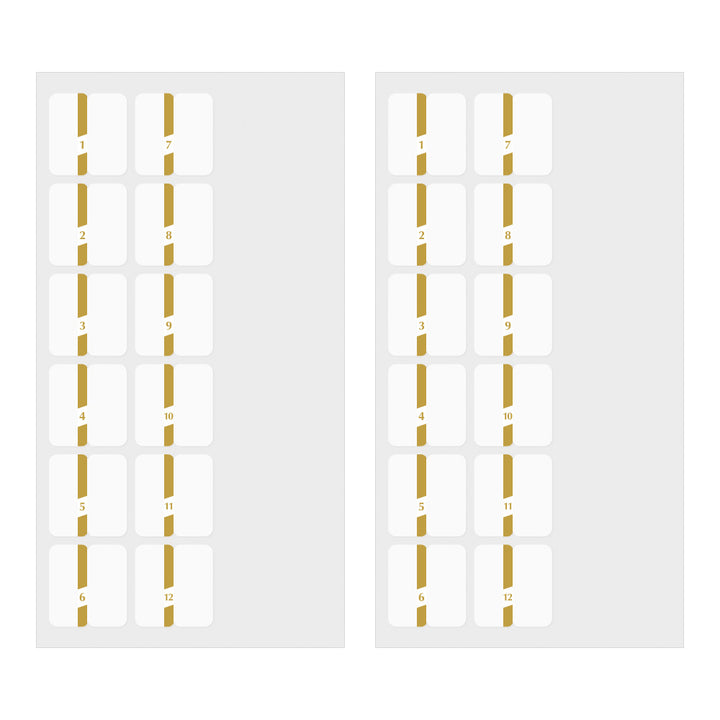 Midori - Index Label Chiratto - Number Gold