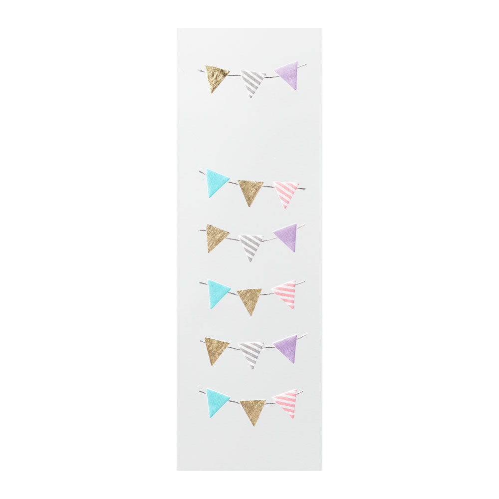 Midori - Sticker  2422  PCM Motif - Garland Triangle DIY Gift and Photo Album Decoration Sticker