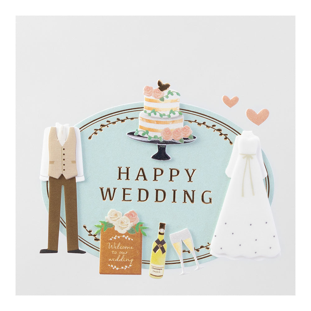 Midori - Sticker 2442 Paper Craft Museum Motif - Wedding Party DIY Photo Album Decoration Sticker