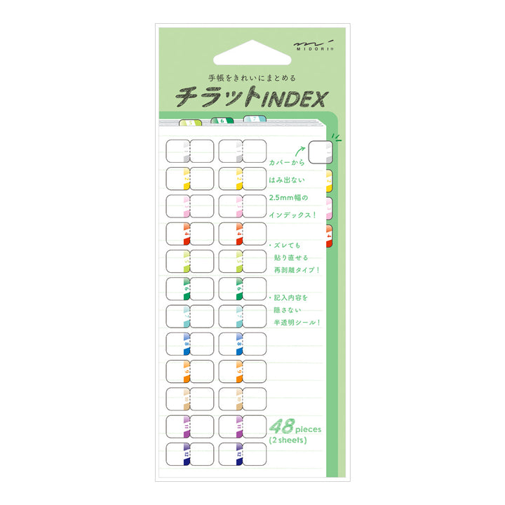 Midori - Index Label Chiratto - Number Color