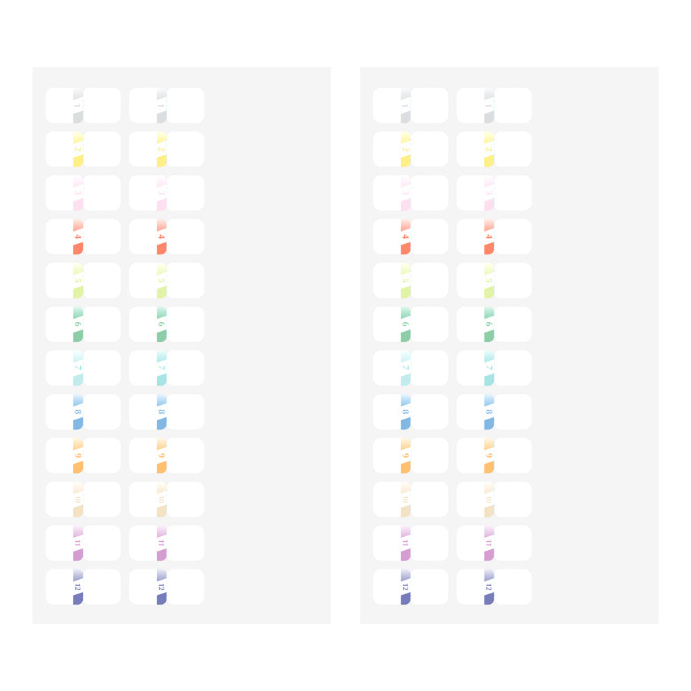 Midori - Index Label Chiratto - Number Color