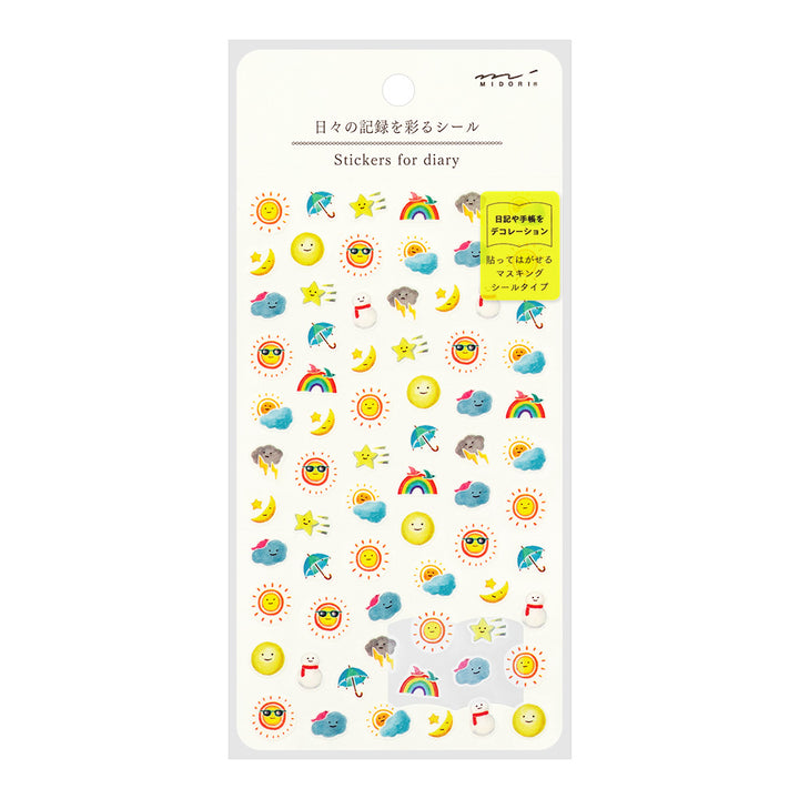 Midori - Washi Stickers for Diary Daily Records - Weather